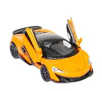 Modèle Voiture Miniature 1:32 for Modèle McLaren 600LT Alliage Moulé sous Pression Voiture Son Et Lumière 3 Portes Peuvent S'ouvrir Inverser La Fonction Modèle réduit Voiture(Yellow Guidepost)