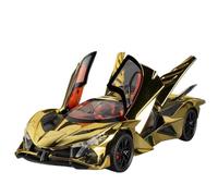 Modèle Voiture Miniature Modèle Alliage Moulé sous Pression for Apollo Evo IE, 1:24, Son Et Lumière Porte Arrière Pouvant S'ouvrir, Véhicule Miniature Modèle réduit Voiture(Evo Gold)