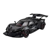 Modèle Voiture Miniature Modèle Alliage Moulé sous Pression for Apollo Evo IE, 1:24, Son Et Lumière Porte Arrière Pouvant S'ouvrir, Véhicule Miniature Modèle réduit Voiture(IE Black)