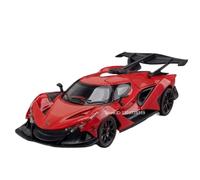 Modèle Voiture Miniature Modèle Alliage Moulé sous Pression for Apollo Evo IE, 1:24, Son Et Lumière Porte Arrière Pouvant S'ouvrir, Véhicule Miniature Modèle réduit Voiture(IE Red)