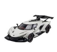 Modèle Voiture Miniature Modèle Alliage Moulé sous Pression for Apollo Evo IE, 1:24, Son Et Lumière Porte Arrière Pouvant S'ouvrir, Véhicule Miniature Modèle réduit Voiture(IE White)