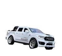 Modèle Voiture Miniature Modèle De Voiture Tout-Terrain Moulé sous Pression Ford Raptor F350 À L'échelle 1:32 Pneus en Alliage Ornements De Collection Modèle réduit Voiture(White)