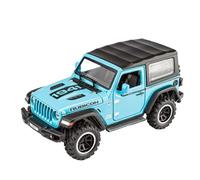 Modèle Voiture Miniature Modèle Réduit Voiture Alliage Métallique Moulé Pression Jeep Wrangler Rubicon 1941 À L'échelle 1:32 avec Lumière Rétrofriction Modèle réduit Voiture(Blue No Box)