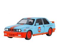 Modèle Voiture Miniature Modèle Voiture en Alliage Moulé sous Pression Peint Édition Mpower Flower BMW M3 E30 1988 Échelle 1:24 avec Son Et Lumière Modèle réduit Voiture(Blue Box)