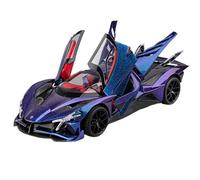 Modèle Voiture Miniature Modèle Voiture Sport Alliage Moulé sous Pression 1:18 for Apollo Project Evo Modèle Voiture Course Métal Moulé Pression Lumière Modèle réduit Voiture(Purple)