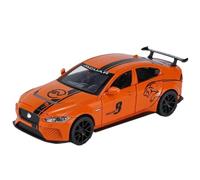 Modèle Voiture Miniature Véhicule Moulé sous Pression Haute Simulation 1:32 for Jaguar-Project8 avec Son Et Lumière en Arrière Modèle réduit Voiture(Orange-no Box)