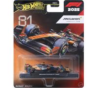 Modèle Voiture PLAQUES N° 81 Formule 1 McLaren 2025 1/64 8cm F1 Hot Wheels JKD81