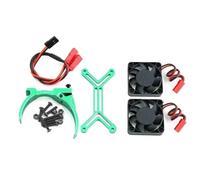 ModèLe Voiture Rc Pour Arrma Pour Kraton Pour Outcast Pour X-MAXX Pour XRT 1/5 Dissipateur Thermique Moteur Double Ventilateur Refroidissement Pièces Mise Niveau Voitures RC(Green)