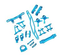 ModèLe Voiture Rc pour Tamiya pour TT02 Ensemble Complet Pièces Mise Niveau Tasse Direction Bras Avant Arrière Support D'amortisseur Tige Direction Remplacement Voiture RC(Full Set)