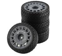 ModèLe Voiture Rc pour Tamiya pour TT02 XV01 pour HSP 94123 pour HPI pour Kyosho pour WLt 67mm Jante Plastique Pneu Caoutchouc Universel 1/10 RC Course(Gray)