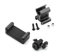 ModèLe Voiture Rc pour Traxxas pour Trx4 Trx6 pour E-Revo pour Slash pour Rustler pour T-Maxx pour E-Maxx pour TQi Support Téléphone Émetteur Métal Pièces Mise À Niveau pour Voiture RC(Black)