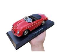 Modèle Voiture Statique Alliage moulé sous Pression pour Porsche 356 Coupé 1954 Collection décoration pour la Maison échelle 1:18(Red)