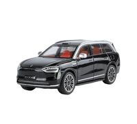 Modèles à l'échelle 1 24 pour AITO M9 SUV Alliage Nouvelle Énergie Modèle Voiture Moulé sous Pression Modèle Voiture Lumière Cadeau pour Enfants Réplique de Véhicule(Noir)