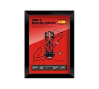 Modèles à l'échelle 1:43 pour Ferrari 599 GTO LaFerrari 488 GTB Cadre Photo Version Alliage Voiture De Sport Modèle Collection Décoration Réplique de Véhicule(Catalonia Circuit)