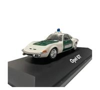 Modèles à l'échelle 1:43 pour Opel GT Coupé 1968 Voiture Police Alliage Collection Statique Modèle Ornement Souvenir Jouets pour Adultes Réplique de Véhicule