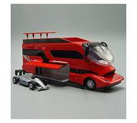 Modèles à l'échelle 1:50 Modèle en Métal Moulé sous Pression Jouet De Luxe Touring RV Récréatif avec Lumière Sonore Réplique de Véhicule(Rouge)