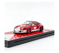 Modèles à l'échelle 1:64 pour Porsche 993 Wide Body Version Modifiée Modèle De Voiture Simulé Cadeau De Vacances Statique Décoratif Réplique de Véhicule(Red)