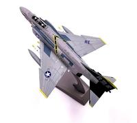 Modèles à l'échelle Avions Modèle de Chasseur F-4B de l'escadron de Drapeaux Pirates fantômes moulé sous Pression à l'échelle 1 100, décoration de Bureau