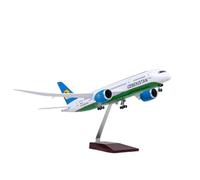 Modèles à l'échelle Avions Modèle Échelle 1:130 pour Avion Uzbekistan Airlines,Jouet B787 Dreamliner avec Lumières Roues,modèle Résine Moulée sous Pression(No Light)