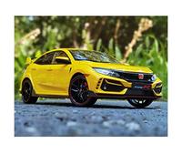 Modèles à l'échelle LCD 2020 1 18 Honda Civic Type R FK8 Alloy Car Model Japanese Sports Car Model Réplique de Véhicule(Yellow)