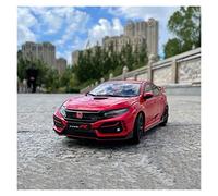 Modèles à l'échelle LCD 2020 1 18 Honda Civic Type R FK8 Alloy Car Model Japanese Sports Car Model Réplique de Véhicule(Rouge)