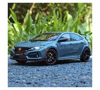 Modèles à l'échelle LCD 2020 1 18 Honda Civic Type R FK8 Alloy Car Model Japanese Sports Car Model Réplique de Véhicule(Argent)