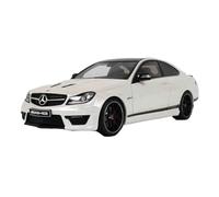 Modèles à l'échelle Modèle De Voiture Benz W204 C63 AMG Résine De Simulation Édition Limitée Collection De Fans Décoration D'intérieur 1:18 Réplique de Véhicule(White)