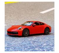 Modèles à l'échelle Modèle Voiture Sport en Alliage Moulé sous Pression Ornements De Décoration pour Porsche 911 Carrera 4S Coupé 1 24 Réplique de Véhicule(Rouge)