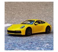 Modèles à l'échelle Modèle Voiture Sport en Alliage Moulé sous Pression Ornements De Décoration pour Porsche 911 Carrera 4S Coupé 1 24 Réplique de Véhicule(Yellow)