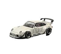 Modèles à l'échelle Porsche RWB 993 Rauh-Welt AGL Voiture De Sport Blanche Moulée sous Pression Collection Jouets Automobiles Échelle 1:64 Réplique de Véhicule