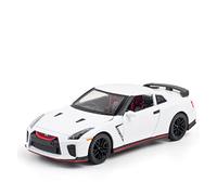 Modèles à l'échelle pour Fine Nissan Car 1 32 Pull Back Peut Ouvrir La Porte Jouet Voiture Enfants Adulte Cadeau d'anniversaire Réplique de Véhicule(White)