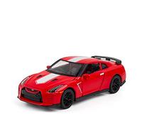Modèles à l'échelle pour Fine Nissan Car 1 32 Pull Back Peut Ouvrir La Porte Jouet Voiture Enfants Adulte Cadeau d'anniversaire Réplique de Véhicule(Rouge)
