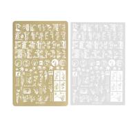 Modèles d ' estampage pour Nail Art, outil pour femmes, E | Fleurs, Vernis À Ongles