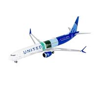 Modèles d'avion de réplique pour United Airlines B737 MAX10 N27602 Modèle d'avion moulé sous Pression Échelle 1: 400 - Modèle d'avion Miniature de réplique d'avion Fini de 10 cm