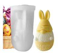 Modèles de bonbons de Pâques | Moulage de bougie en silicone pour le lapin printanier Père Noël - en forme 3D - Résine, décorations en plâtre, décoration de gâteau, bonbons et chocolats