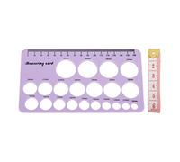 Modèles de Cercle de Règles de Mamelon Mesure de la Géométrie Règle Outil de Mesure Outil de Dimensionnement du Tire-lait avec Ruban Souple de 1,5 M pour Mamelons (Violet)