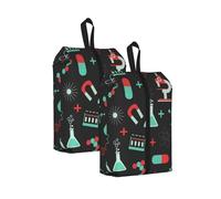 Modèles de Chimie Verte et de Science， Lot de 2 Sacs à Chaussures de Voyage, Sacs de Rangement imperméables, Organisateur de Chaussures pour Les Voyages et la Maison
