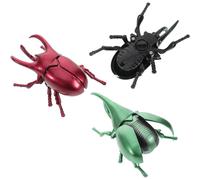 Modèles de coléoptères en plastique à collectionner, 3 pièces, jouets d'insectes réalistes pour enfants, piles pour stimuler la créativité