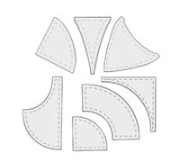 Modèles de courtepointe - Règle de courtepointe en acrylique, kit de machine à coudre, outil de modèle d'artisanat de mixage de bricolage, guide clair de marquage des mesures, aide à la coupe