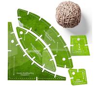 Modèles de courtepointe réglés - Ligne de acrylique, de précision - Guide de coupe | Outils de conception artisanale de haute qualité pour appliques WeddingRings Draps Couvertures