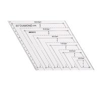 Modèles de en Acrylique,Règles de Quilting à 60 Degrés | Pochoir Transparent Outil Pour Art Textile Broderie Projets Manuels Conception Costume Rembourrage