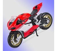 Modèles De Moto À L'échelle 1:18 pour 1199 Superleggera Rouge Et Blanc Miniature Course Jouet pour Collection Cadeaux