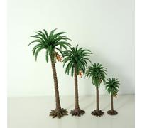 Modèles de palmiers en noix de coco parfaits pour les modèles de construction, les paysages extérieurs et les mises en page de scène (H = 12 cm)