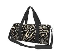 Modèles de Peau de zèbre Noir, Sac de Voyage de Grande capacité, Sac à Main Rond, Sac de Voyage de Sport, fourre-Tout, Sac de Fitness