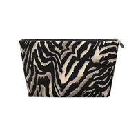 Modèles de Peau de zèbre Noir, Trousse de Toilette Trousse de Maquillage Sac à cosmétiques Trousse de Toilette de Voyage Portable
