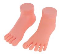 Modèles de Pieds pour Pratique Manucure, 2 Pièces en Gel Silicone Beige | Apprentissage Sculpture, Soutien Technique, Usage Maison ou Examen, Outils Pratiques pour Styliste Novice