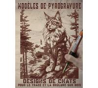 Modèles de pyrogravure: Designs de chats pour le tracé et la brûlure sur bois