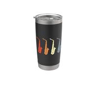 Modèles de saxophones Vintage Marching Band Gobelet isotherme en acier inoxydable double paroi