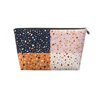 Modèles de terrazzo vectoriels sans Couture, Trousse de Maquillage Trousse à cosmétiques Trousse de Toilette de Voyage Portable Pochette de Toilette