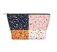 Modèles de terrazzo vectoriels sans Couture, Trousse de Toilette Trousse de Maquillage Sac à cosmétiques Trousse de Toilette de Voyage Portable